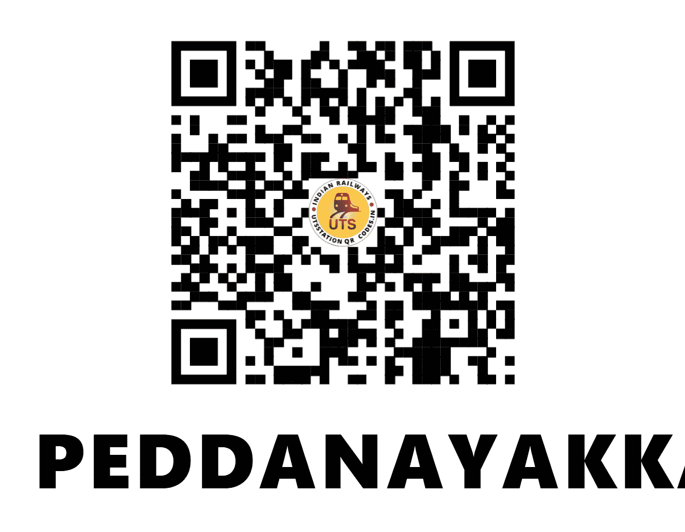 UTS QR Code for PEDDANAYAKKANPALAIYA - PDKM - SR (TAMIL NADU)